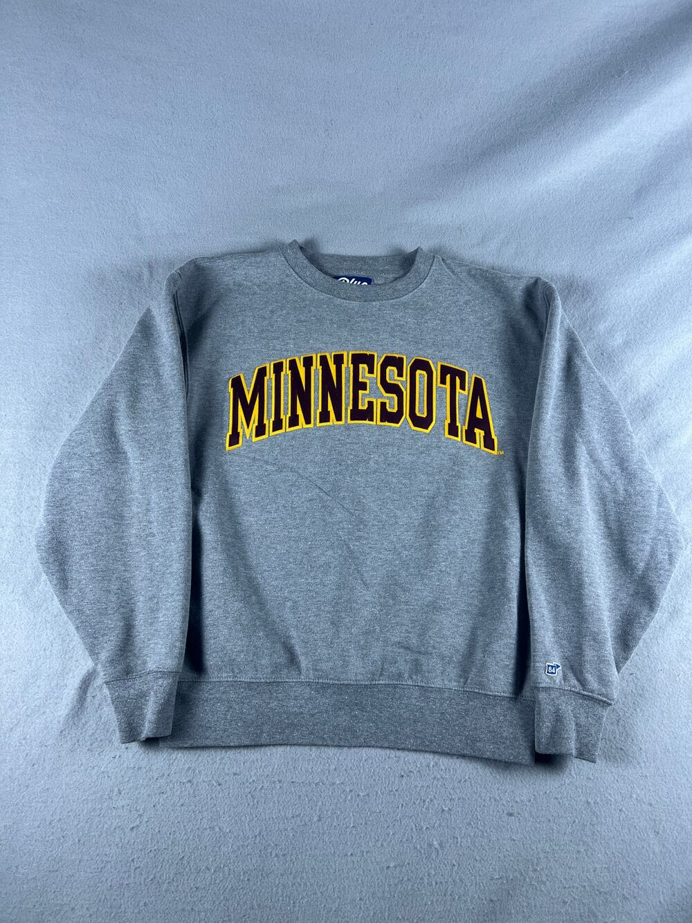 Vintage Minnesota Golden Gophers Sweatshirt Mens S Gray Spellout College Sports